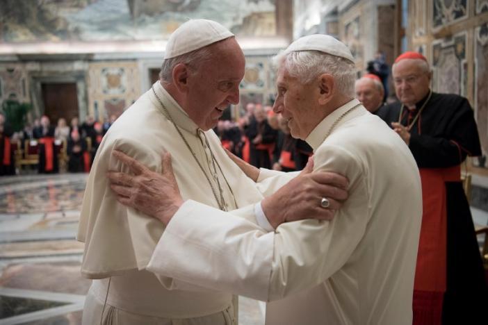 Pope Francis claims Pope Benedict XVI defended him over same-sex civil unions stance: report