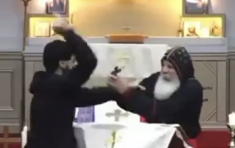 Assyrian bishop, priest stabbed during church service in Australia by black-clad assailant
