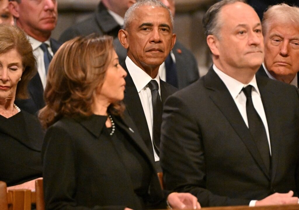 Kamala Harris posts photo of herself at Carter funeral with Trump cropped out: ‘Petulant’